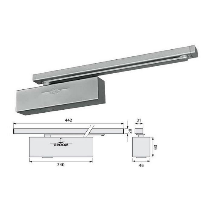 Groom GR400511 - Ferme porte GR400 FERMETURES