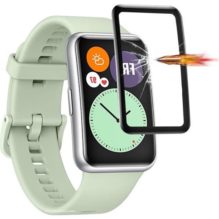 Huawei Watch Fit Verre Trempé 3D Couverture Complète - [1 Pièces] Ecran Film Protecteur d'écran Huawei Watch Fit