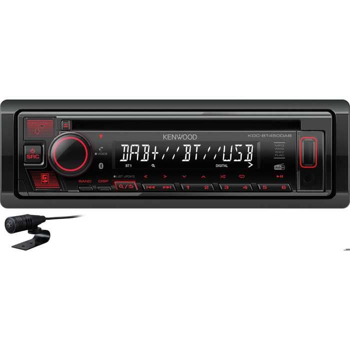 KENWOOD Autoradio KDC-BT450DAB - CD - USB - Bluetooth - DAB+