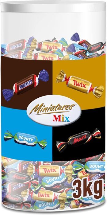 MARS - Assortiments de mini barres chocolatées 3kg