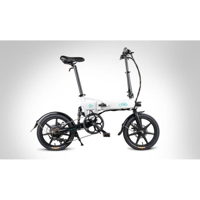 Cyclomoteur FIIDO D2s Vélo électrique à vitesse variable E-Scooter Pliable 7.8Ah 2600mAh 250W 25km/h Blanc