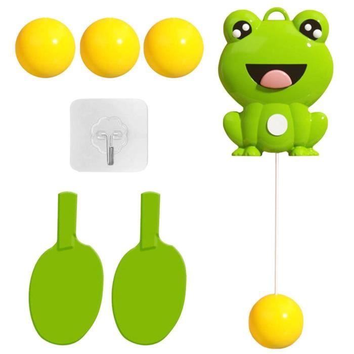 jouet d'entraînement de tennis de table suspendu pour enfants-Modèle Grenouille (Envoyer 2 Coups 3 Boules Crochet)