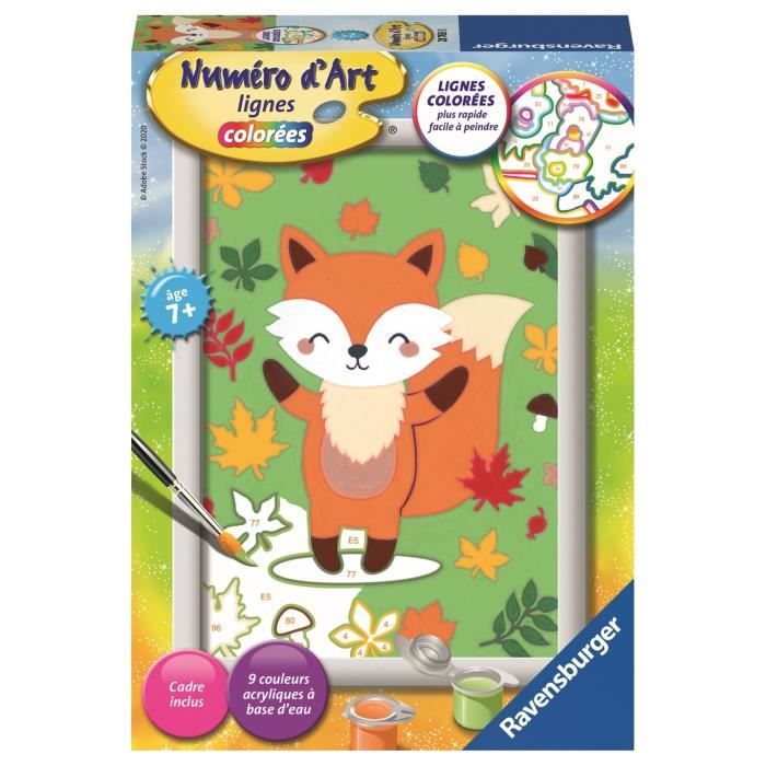 Numéro d'art - petit format - Renard - Ravensburger - Kit complet de Peinture au numéro - Dès 7 ans