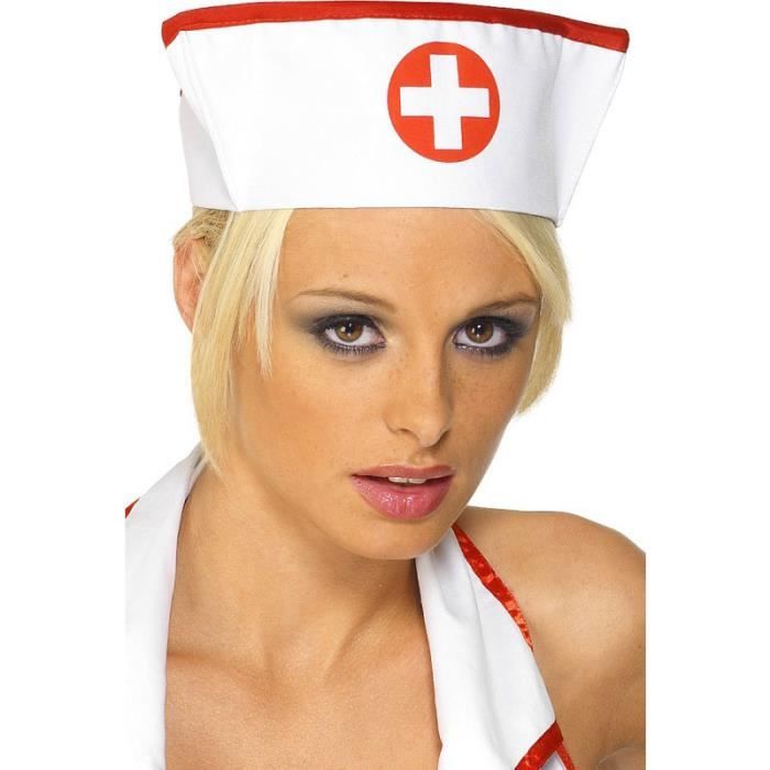 Coiffe infirmière blanche Taille Unique