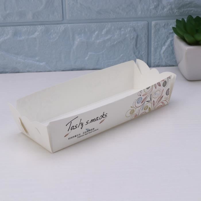 100pcs Hot Dogs jetables Pommes de terre frites Boulangerie Aliments Frits Boîte de papier d'emballage servant de KIT TATOUAGE