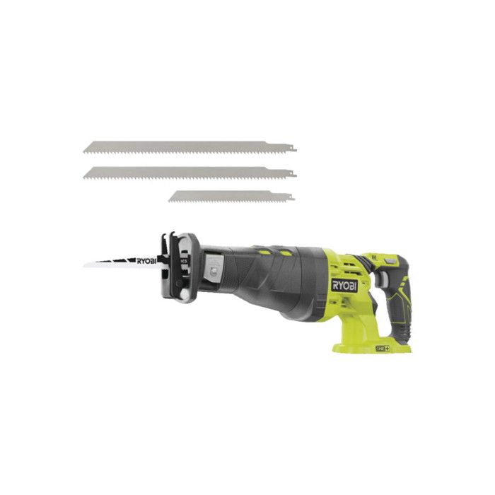 Pack RYOBI Scie sabre R18RS 0 18V One+ sans batterie ni chargeur Lot de 3 lames scie sabre acier et inox 300152mm