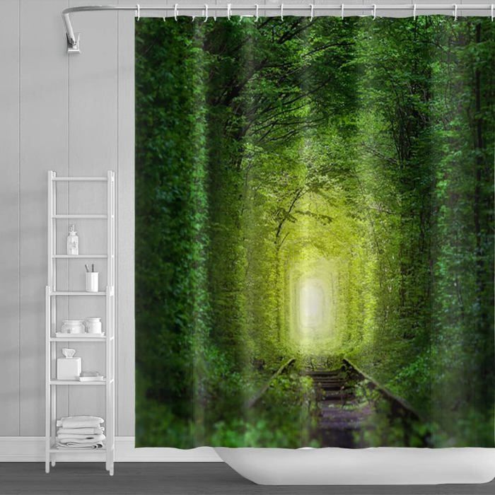 Forêt Naturelle Rideau Douche, Forêt Naturelle Rideau de Bain 100% Polyester Tissu Rideau de Douche Anti Moisissure Imperméable pour Salle de Bain ou Forêt Naturelle Rideau Douche, Forêt Naturelle Rideau de Bain 100% Polyester Tissu Rideau de Douche Anti Moisissure Imperméable pour Salle de Bain ou