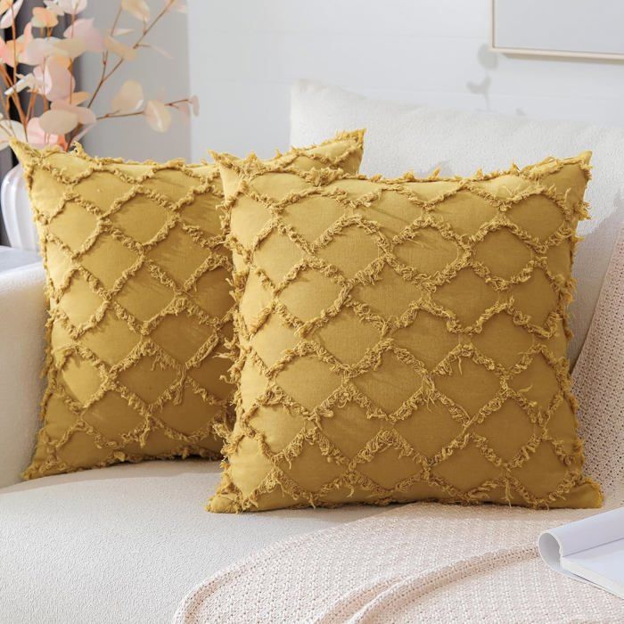Oreller Art déco Case, Housse de coussn arrère en velours, élégante
