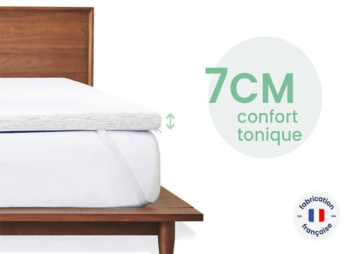 Surmatelas Ferme 7cm 140x190 - MELLO - Fabriqué en France Surmatelas Ferme 7cm 140x190 - MELLO - Fabriqué en France