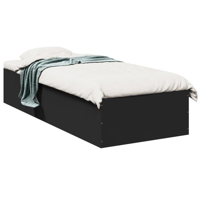 vidaXL Cadre de lit sans matelas noir 90x190 cm 3281064