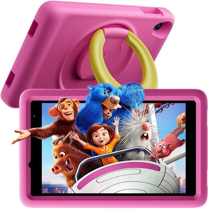 Blackview Tab A5 Kids Tablette Tactile 8 Android 14 Tablette PC 6Go + 64Go/SD 1To 5100mAh Double SIM 4G WIFI Bluetooth GPS – Rose