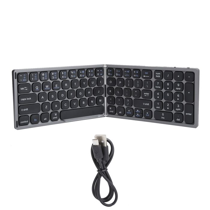 Clavier Bluetooth pliable sans fil ultra fin pour ordinateur iOS Android Windows