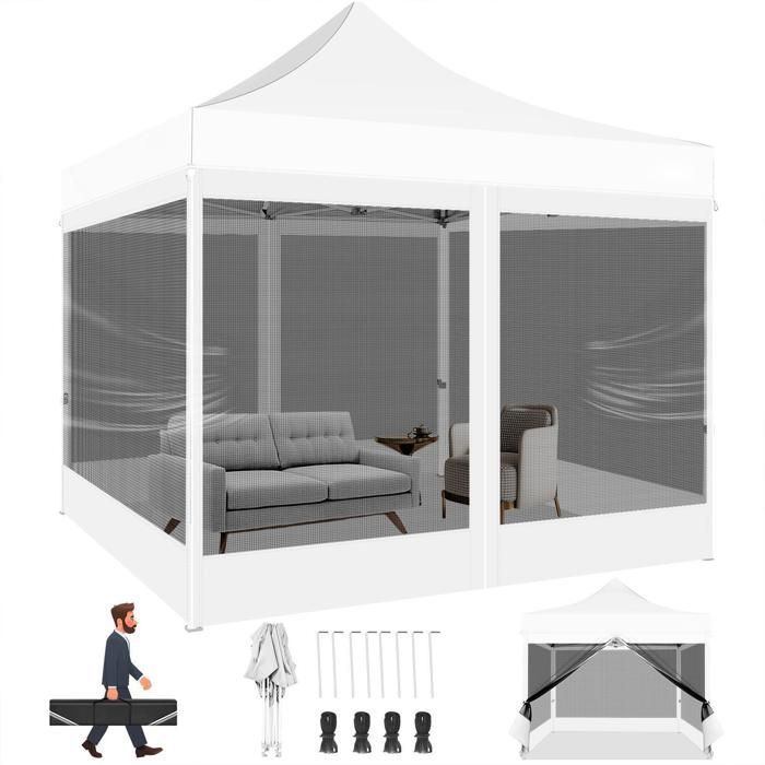 COBIZI Barnum Pliant 3x3m Professionnel Imperméable Avec 4 Parois - Tonnelle Pliable UV