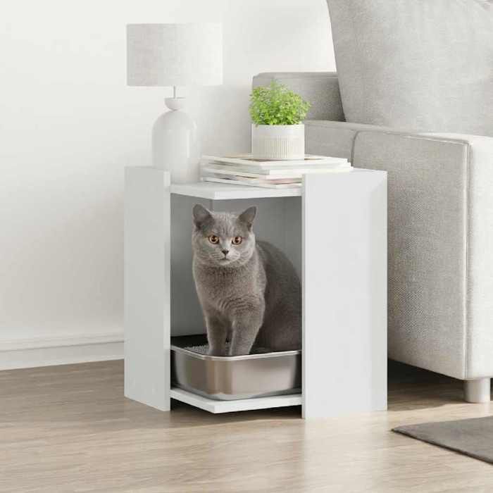 Meuble De Bac À Litière Pour Chat vidaXL – Bois D'ingénierie - vue 3