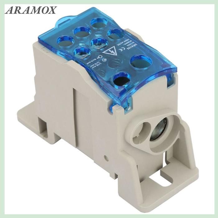 Boîte de distribution de blocs UKK-125A Boîte de jonction dalimentation universelle Blocs de rail DIN Connecteur de fil électrique
