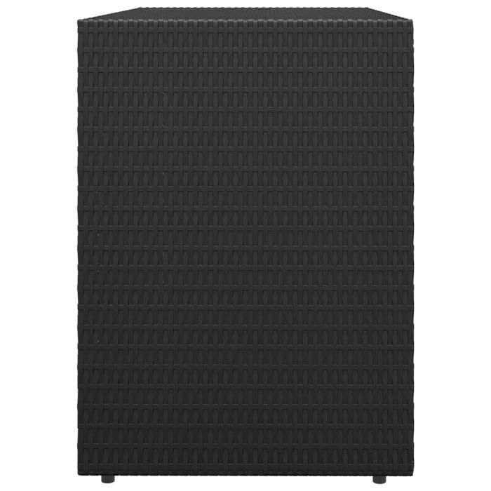 Promotion mai * Armoire de rangement jardin - Meuble jardin - Noir 100x555x80 cm Résine tressée EU2810319868