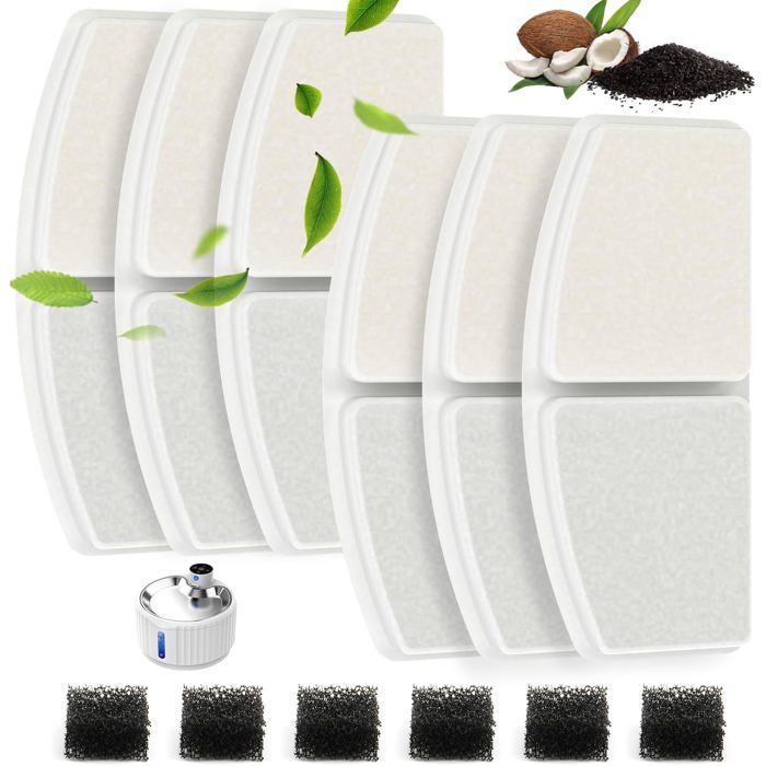 Comparer les prix de 6 Filtres Pour Fontaine À Chat : Filtre Pour Fontaine À Chat Filtre Pour Fontaine À Eau Pour Chat 6 Filtres À Charbon Actif +