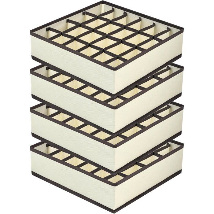 Séparateur De Rangement Pour Tiroir Lot De 3 Organiseurs De Rangement Pour Vêtements, Grandes Boîtes De Organisateur De Tiroir Vêtement