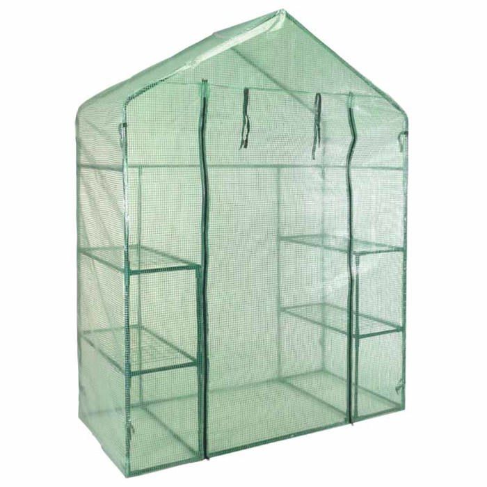 PROGARDEN Tablette de jardin avec entrée et 4 étagères 143 x 73 x 195 cm KO-CE7000130 PROGARDEN Tablette de jardin avec entrée et 4 étagères 143 x 73 x 195 cm KO-CE7000130