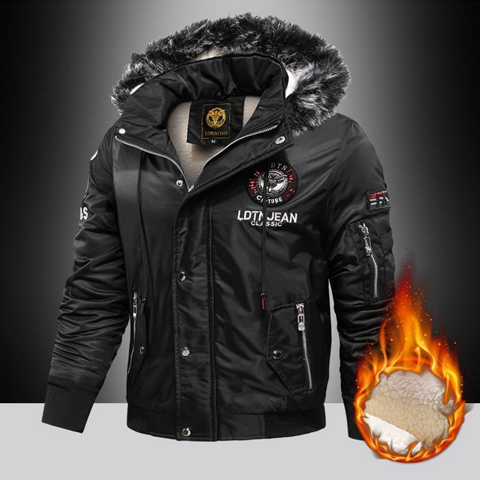 Doudoune Homme Hiver - Doudoune Chaud avec Capuche Amovible -