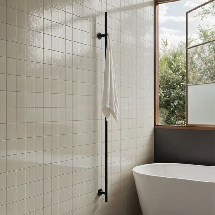 Sèche-serviettes électrique - Create - WARM TOWEL TUBE - 60W/120W - Design vertical - Acier inoxydable