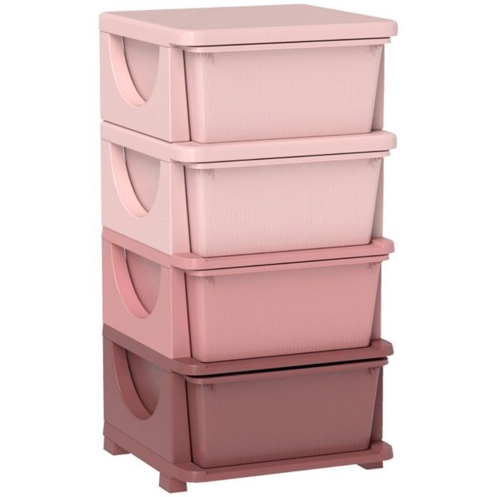 Coffre rangement enfant 4 tiroirs rose 37x37x76 cm - Design relief sécurisé bords arrondis - Meuble organisateur chambre Coffre rangement enfant 4 tiroirs rose 37x37x76 cm - Design relief sécurisé bords arrondis - Meuble organisateur chambre