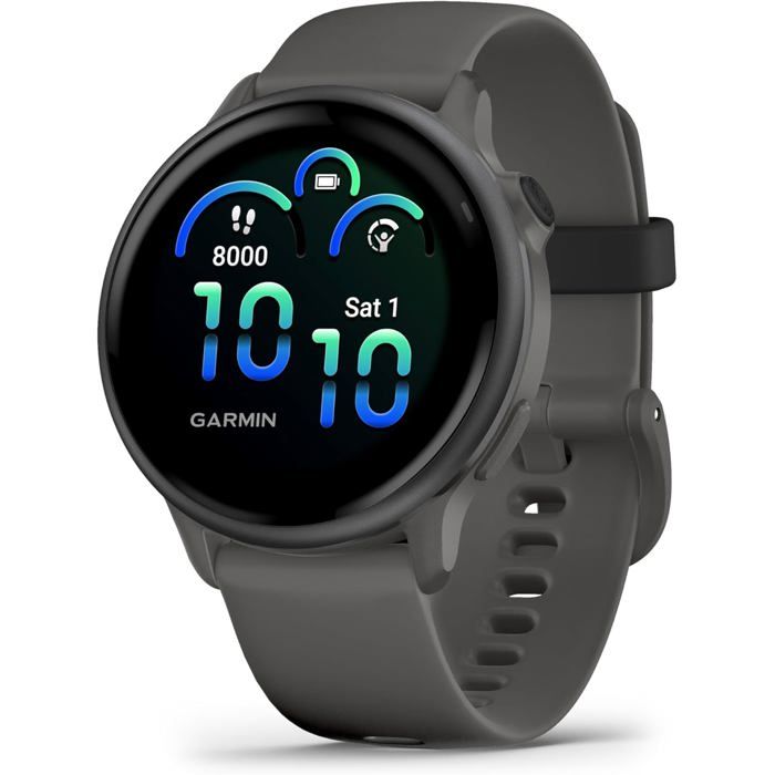Garmin vívoactive 6 Montre connectée avec GPS Forme & santé avec écran Ultra Lumineux Pebble Slate - vue 1