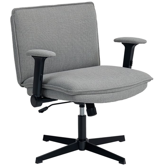 Chaise de bureau avec fauteuils hautement rabattables chaise de bureau large en optique en lin réglable en hauteur base en