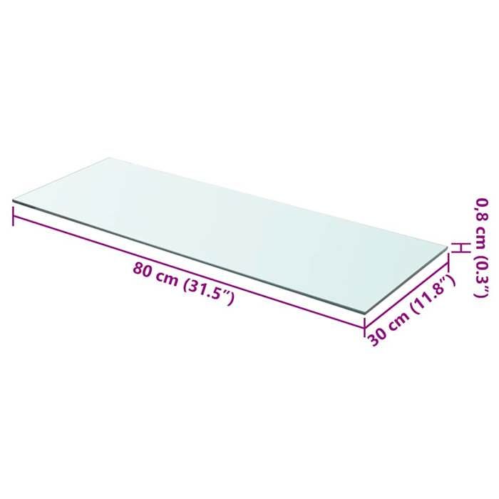 ABBO-SALE*Armoire flottante JILLS - Cabinet/ Panneau pour étagère Verre transparent 80 x 30cm SOL182041