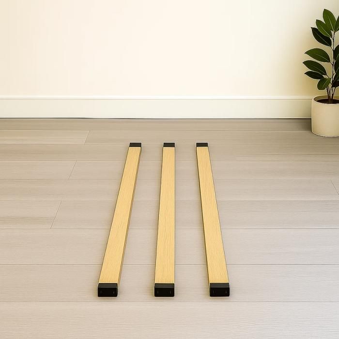 Lot 3 lattes + 6 embouts à clipser - 3 lattes 700 x 53 mm + 6 embouts - Multiplis Hêtre Kit Réparation Lit Compatible Sommier