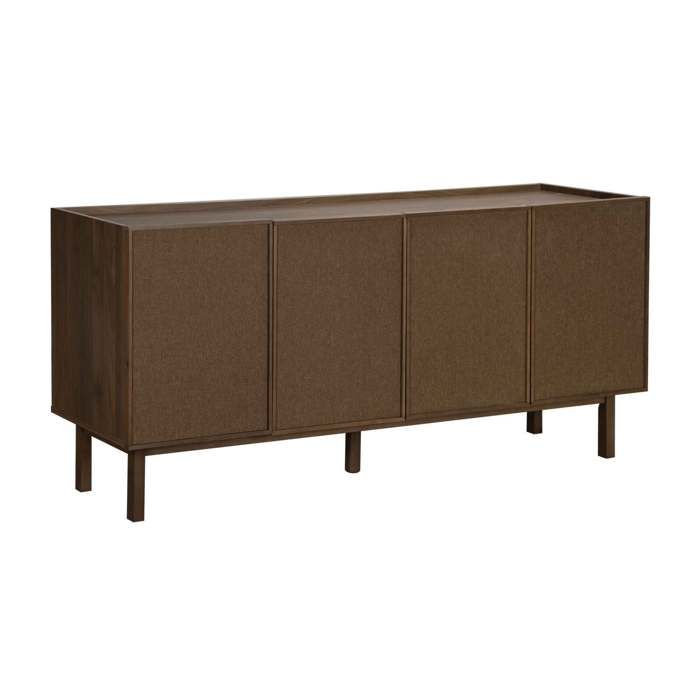 Buffet effet bois 4 portes style scandinave 180 cm bois foncé Tomy - Oviala Buffet effet bois 4 portes style scandinave 180 cm bois foncé Tomy - Oviala