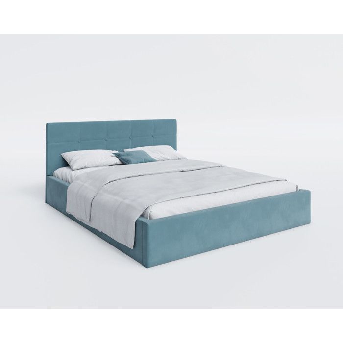 Lit coffre RINO 120 x 190 cm - Sommier inclus Azur Lit coffre RINO 120 x 190 cm - Sommier inclus Azur