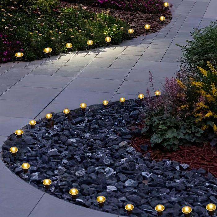 Lampes solaires pour allées de pelouse luminaires dextérieur à 20 lampes lampadaires décoratifs solaires pour jardin blanc chaud