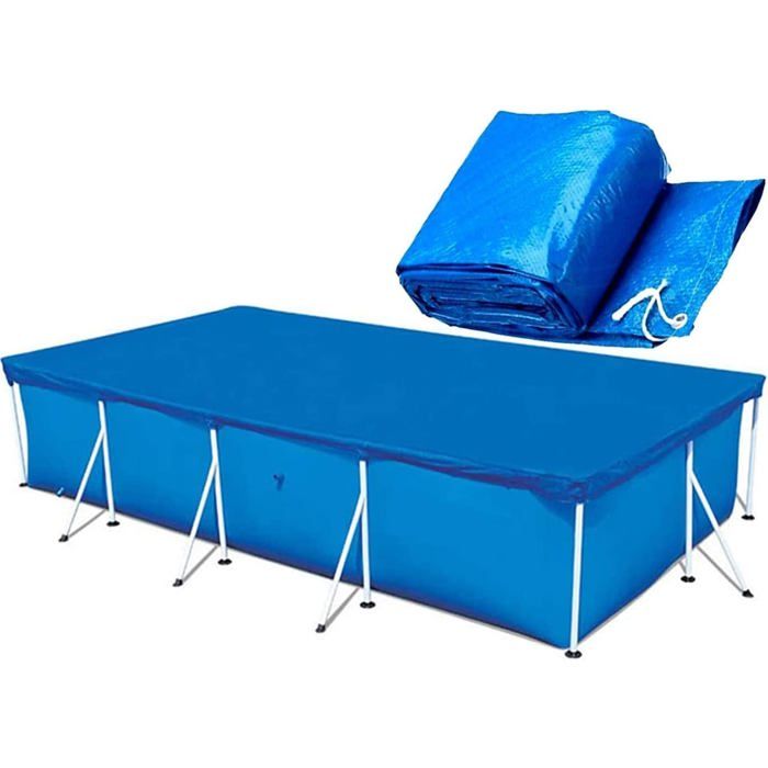 Bâche de protection pour piscine 400 x 211 cm bâche de protection en polyéthylène imperméable et anti-poussière