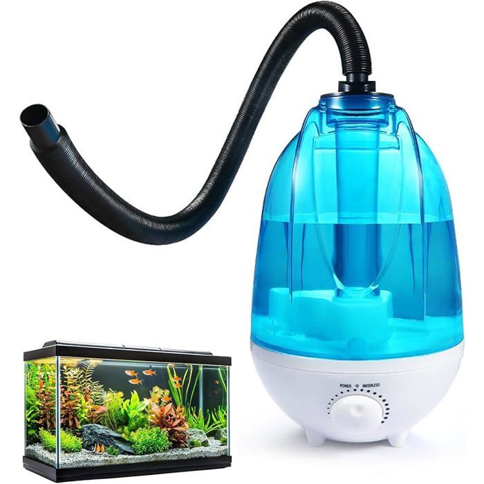 Brumisateur pour Terrarium 4L - Générateur de Brume 300mL/h avec 7 Couleurs de Veilleuse et Flexible Réglable - Humidifieur
