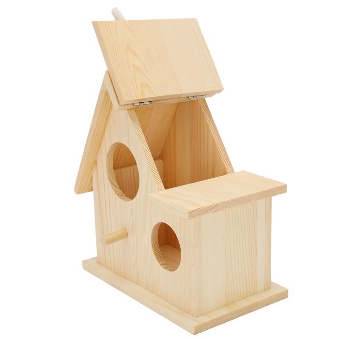 AUCUNE Maison doiseau Nichoir à Oiseaux en Bois Nid Doiseau en Bois Fait à la Main Unique pour les Petits animalerie kit