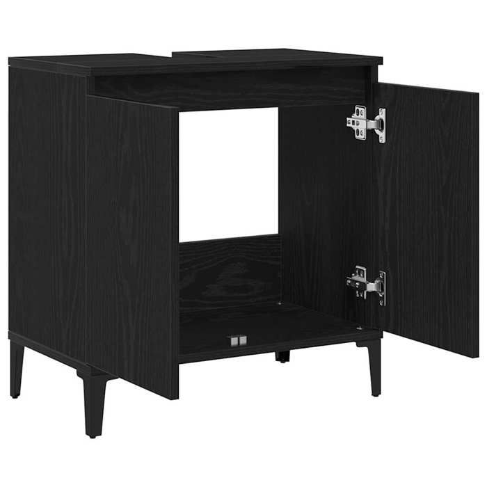Meuble Sous-Evier Chêne Noir 58x33x60 cm Bois dIngénierie_2 ans garantie_11517