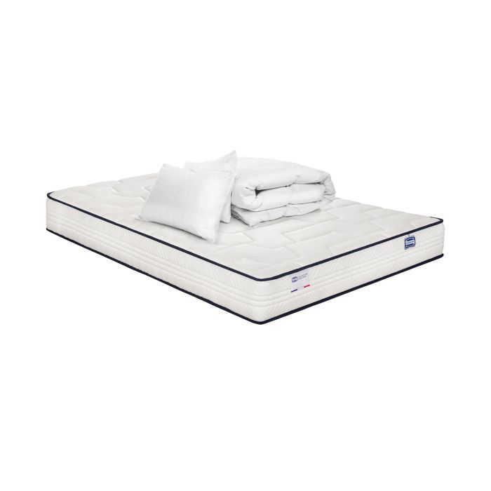 Matelas à ressorts ensachés - Simmons - 140x190 cm - Soutien extra-ferme - Accueil tonique - Mousse à mémoire de forme Matelas à ressorts ensachés - Simmons - 140x190 cm - Soutien extra-ferme - Accueil tonique - Mousse à mémoire de forme