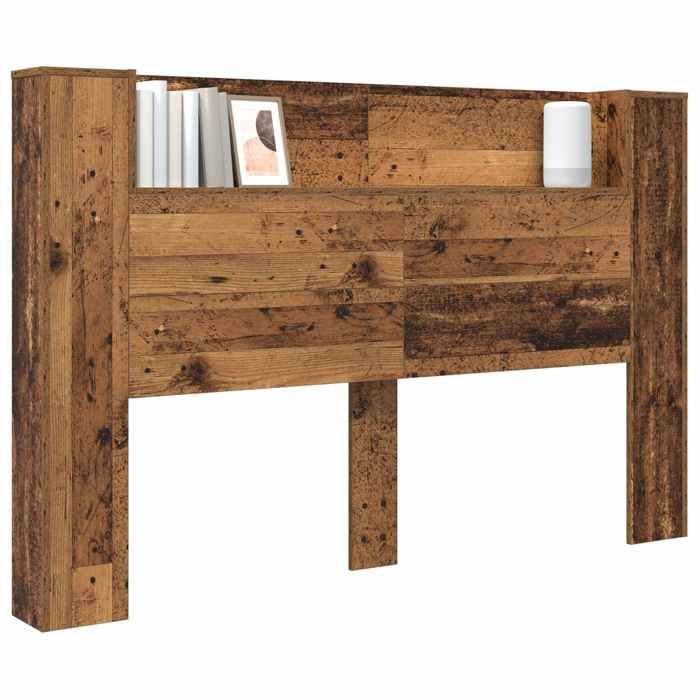 Tête de lit - VIDAXL - de rangement avec LED Bois ancien 160 cm Pour chambre（42556)
