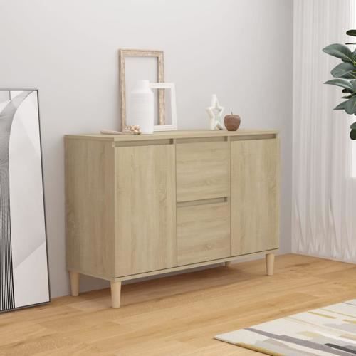 Buffet en bois élégance avec 2 tiroirs et 2 portes 103 5x35x70 cm chêne sonoma Buffet en bois élégance avec 2 tiroirs et 2 portes 103 5x35x70 cm chêne sonoma