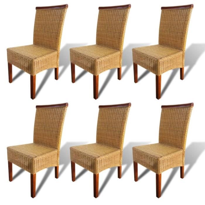 Lot De 6 Chaises En Rotin Pas Cher