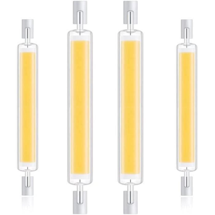 5 Ampoules Halogènes R7S 118mm Dimmable 400W=500W 7750lm Blanc Chaud - Pack Projecteur Linéaire