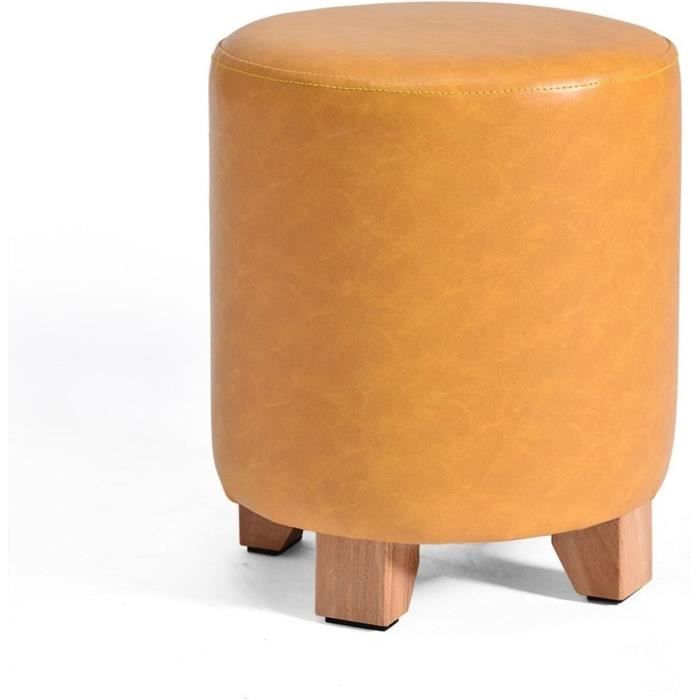 Repose-pieds Rond En Similicuir Imperméable - Pour Intérieur Et Extérieur - Hauteur 10 Ou 20 Cm - Facile à Nettoyer