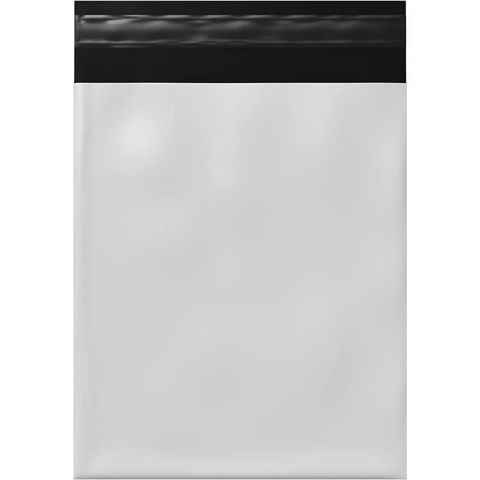 Lot 100 Sacs D'Expédition Auto-Adhésifs 30,5x22,9 Cm | Plastique Robuste Gris Opaque | Idéal Vêtements & E-commerce