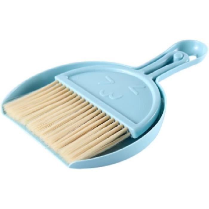 MR.SIGA Ensemble Mini Pelle Et Balayette Manche Bambou - Petite Pelle Ramasse Poussière Pour Table Et Maison