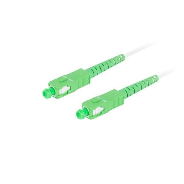 Câble Fibre Optique Monomode Lanberg 10m - Connecteurs SC/APC Simplex, G.657.A6, Gainage LSZH Blanc