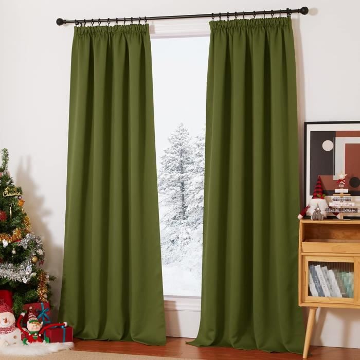 Rideaux Occultants Extérieur Deconovo 132x245cm - Thermique, Imperméable, UV Pour Pergola