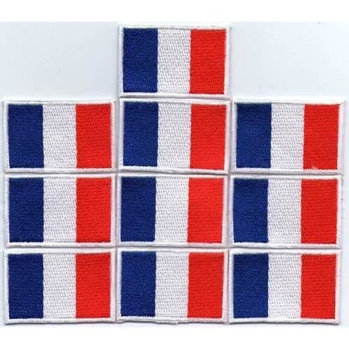 Patch Brodé France - Ecusson Thermocollant 7x5cm - Personnalisation Vêtements Et Accessoires