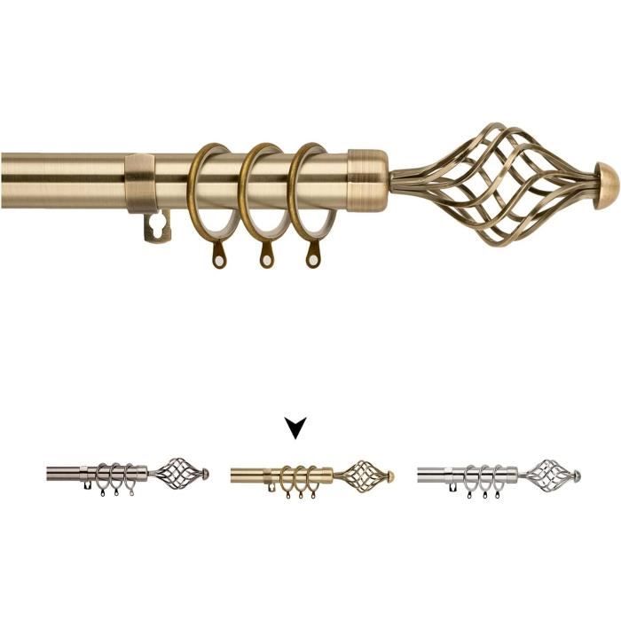 Kit Tringle Et Cantonnière Réglable Noir Pour écran De Cheminée Stanbroil - Modèle Q023-36BK - Occasion (endommagé)