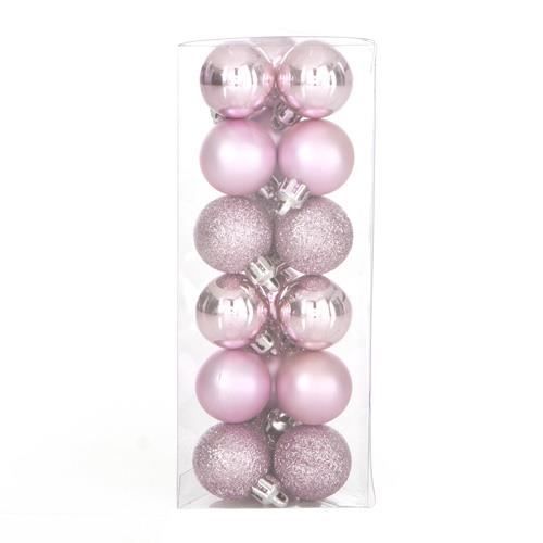 18 Boules De Noël Rose Achat Vente Boule De Noël